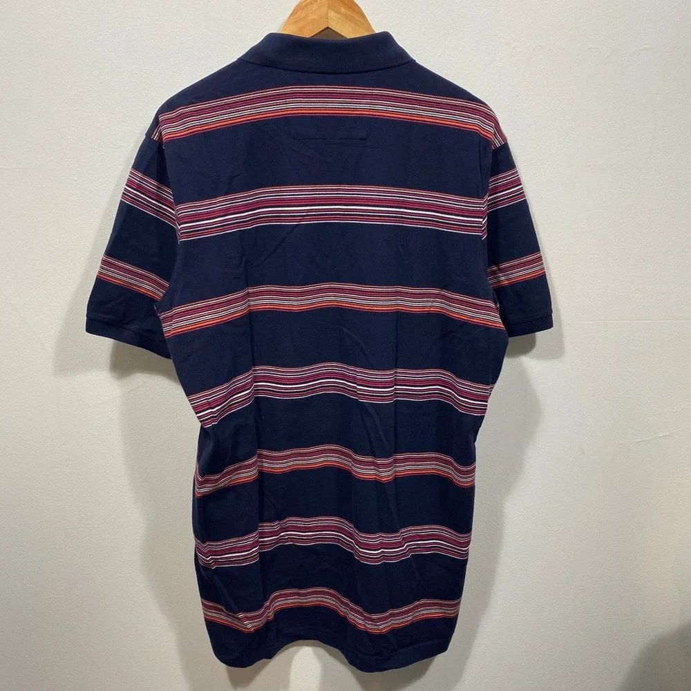Banana Republic Mens Polo Shirt Short Sleeve‎ Striped Casual Top Size XL Tall